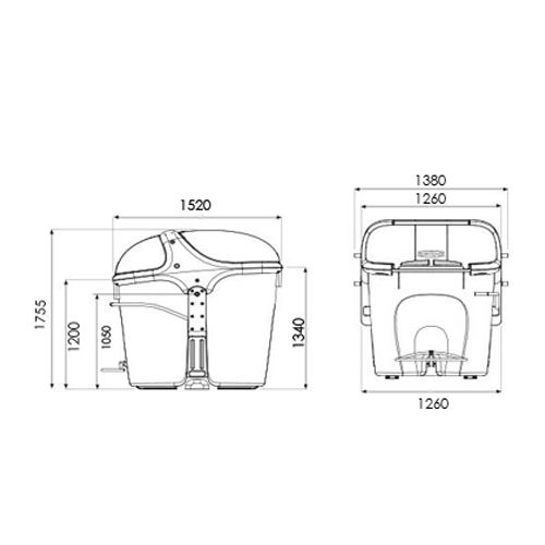 CONTENEDOR BASURA 2.200L CARGA LATERAL 